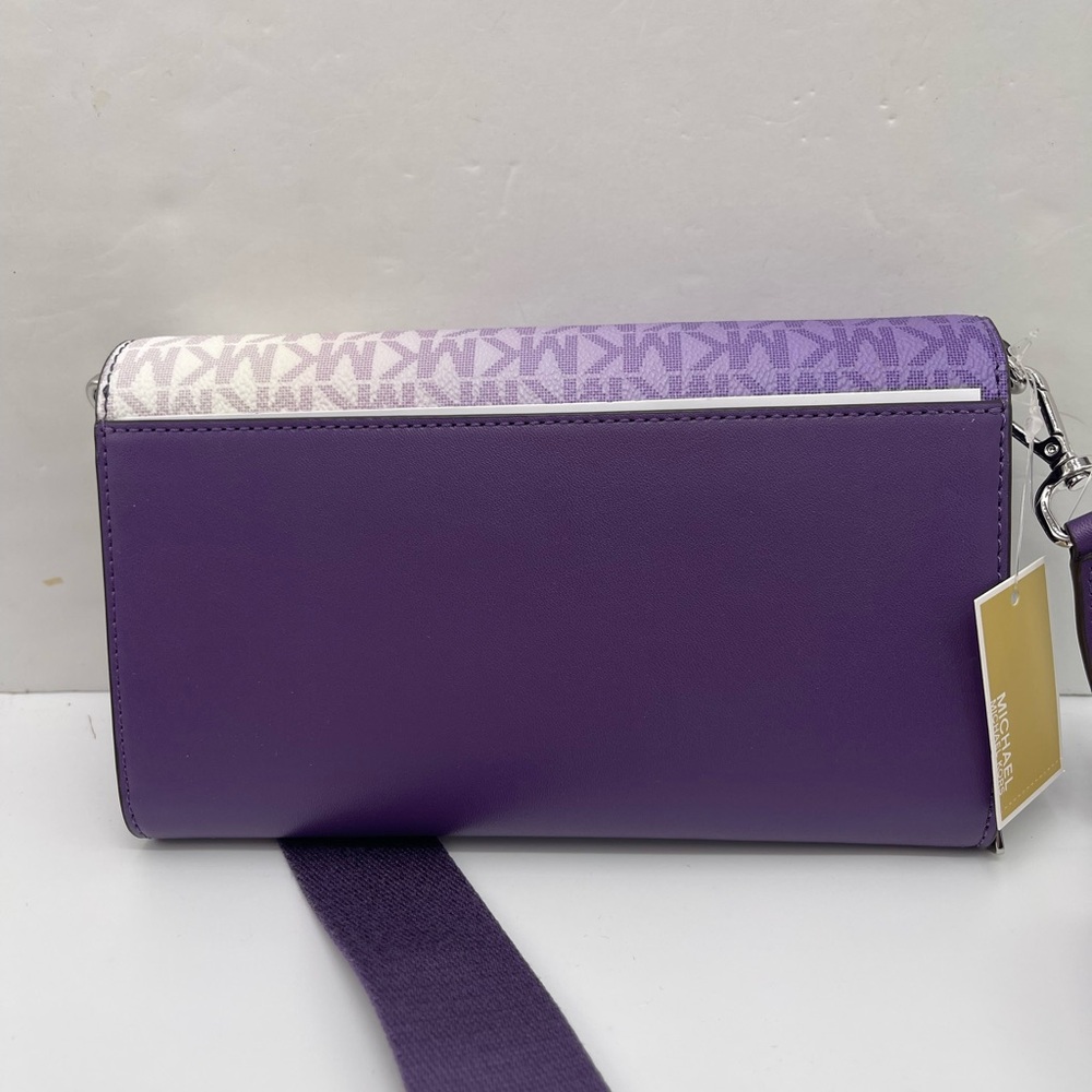 Michael Kors Purple Gradient Signature Crossbody Bag - Picture 10 of 16